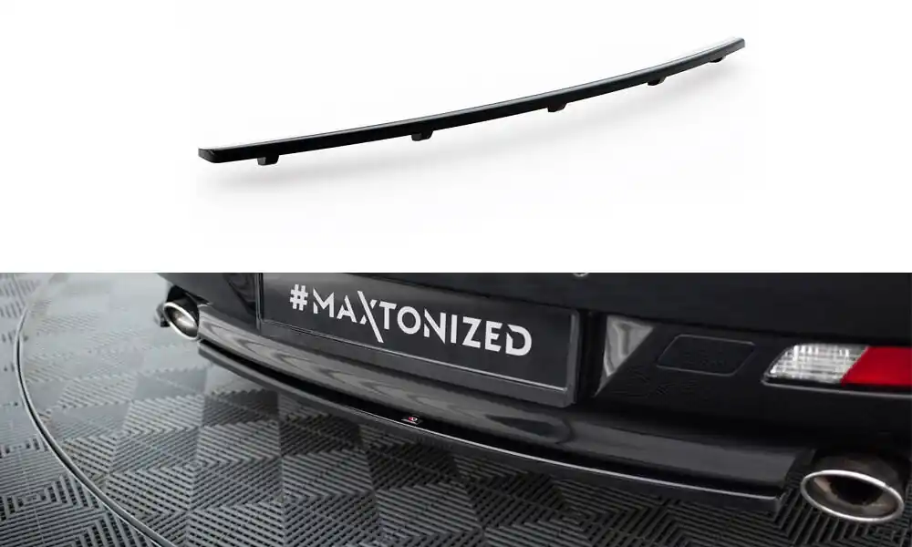 Autentický BMW řada 6 E63- E64, středový spoiler pod zadní nárazník s žebrováním, Maxton design