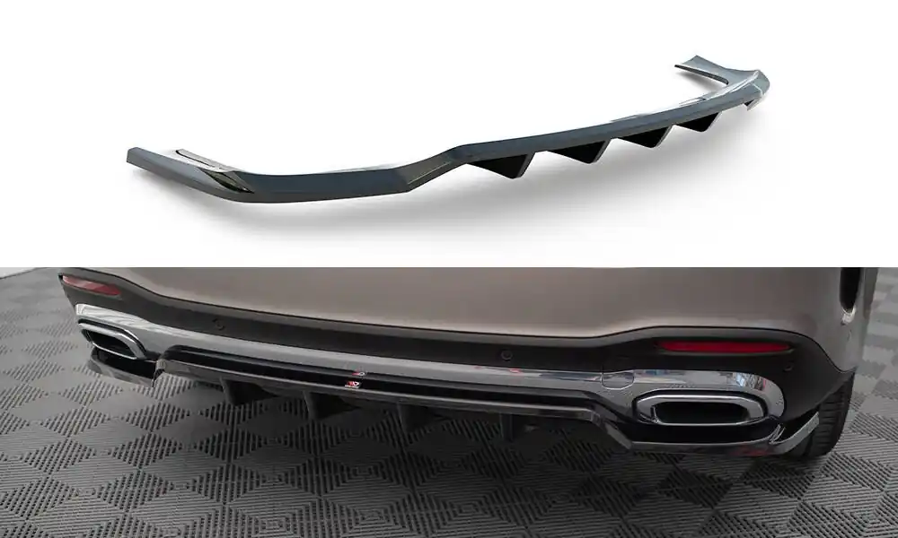 Mercedes GLE W167 AMG-Line, středový spoiler pod zadní nárazník s žebrováním, Maxton Design Rychlé Dodání
