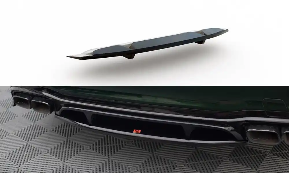 Mercedes E W213 Facelift/63AMG, středový spoiler pod zadní nárazník s žebrováním, Maxton design Nejlepší Cena