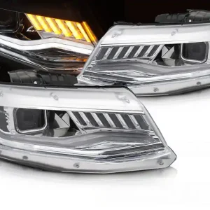 Výprodej CHEVROLET CAMARO 16-18 - přední chromová světla HID SEQ CHROME