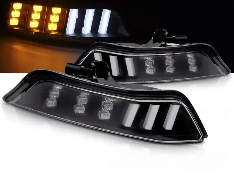 FORD MUSTANG 15-17 - Přední černé blinkry LED Aktuální