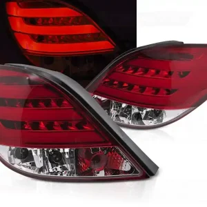 Autentický PEUGEOT 207 3D/5D 06-09 - zadní světla čirá červená LED BAR