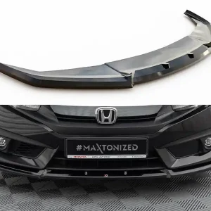Honda Civic Mk10 17-23, spoiler pod přední nárazník, Maxton Design Omezená Nabídka