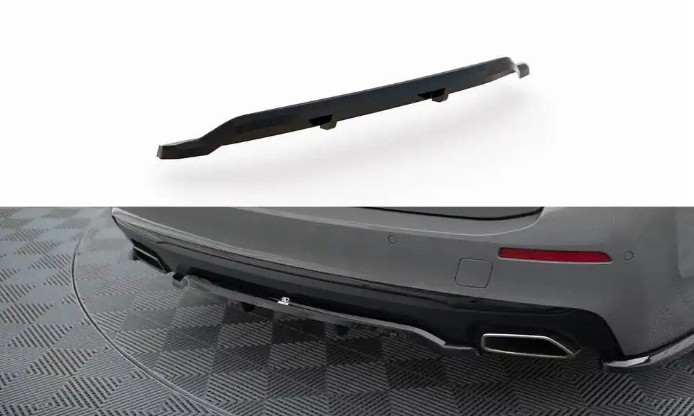 Nová Kolekce BMW řada 5 G30/G31 FL, středový spoiler pod zadní nárazník s žebrováním, Maxton Design