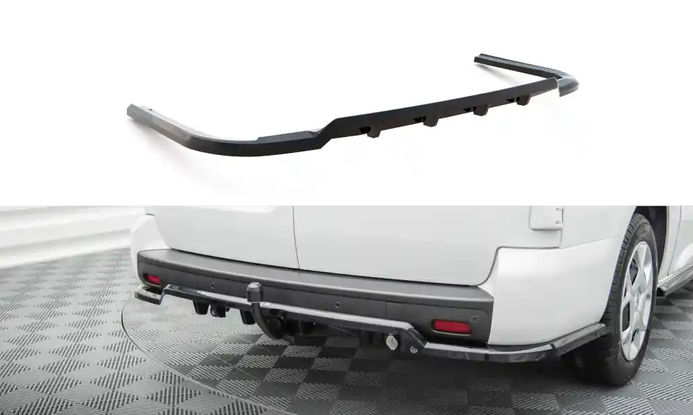 Ověřený Citroen Jumpy Mk3, středový spoiler pod zadní nárazník s žebrováním, Maxton Design