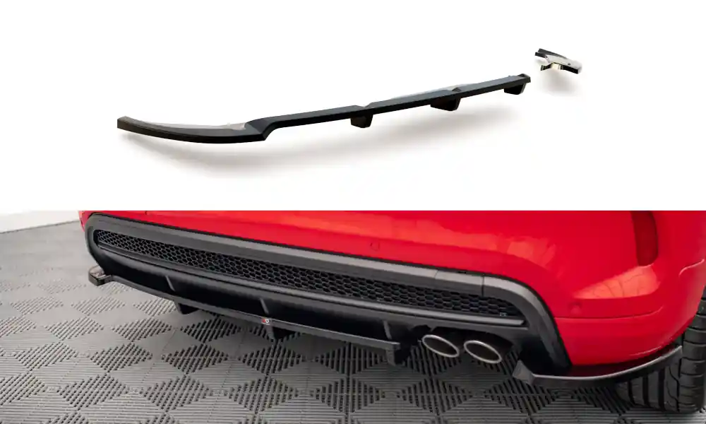 Fiat 500X Mk1 Facelift Sport, středový spoiler pod zadní nárazník s žebrováním, Maxton Design Speciální Cena