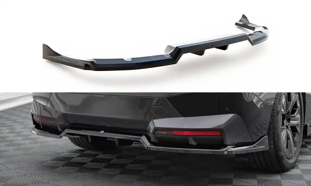 BMW iX I20 M-Pack, středový spoiler pod zadní nárazník s žebrováním, Maxton Design Top Prodej