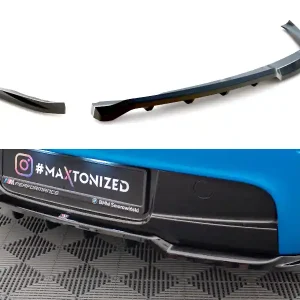 Víkendová Akce BMW řada 1 E87 Facelift M-Pack, středový spoiler pod zadní nárazník s žebrováním, Maxton Design