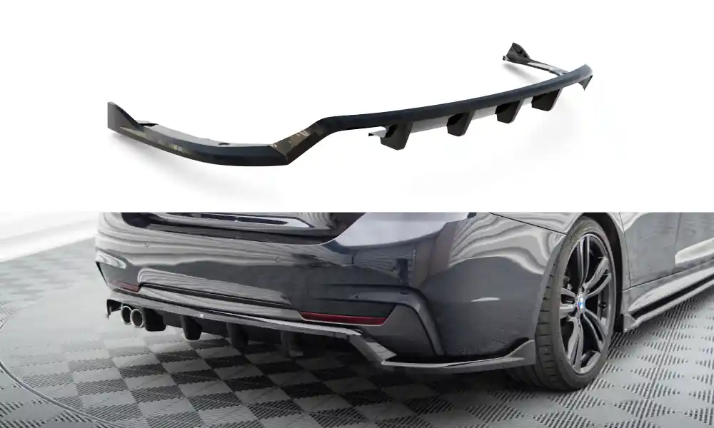 Top Prodej BMW řada 4 F36 M-Pack, středový spoiler pod zadní nárazník s žebrováním, Maxton Design