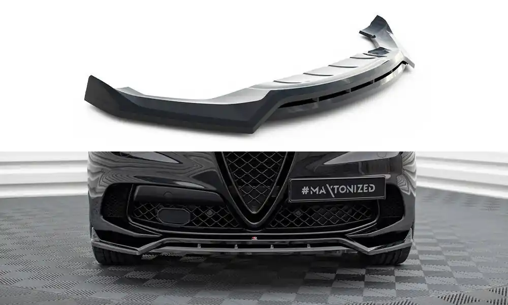 Zlevněný Alfa Romeo Stelvio Quadrifoglio, spoiler pod přední nárazník, Maxton Design