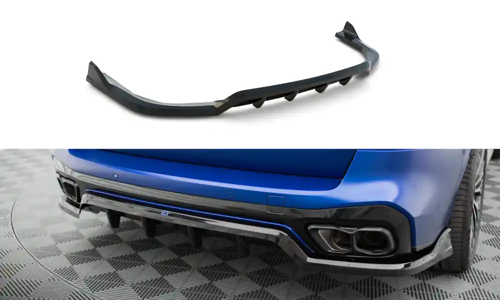 BMW X5 G05 Facelift M-Pack, středový spoiler pod zadní nárazník s žebrováním v.2, Maxton design Levný