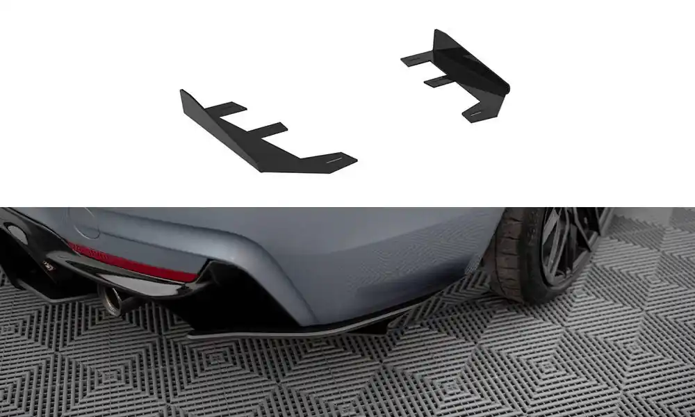 Víkendová Akce BMW řada 4 F32 M-Pack Coupe, křidélka bočních difuzorů zad. nárazníku, Maxton design