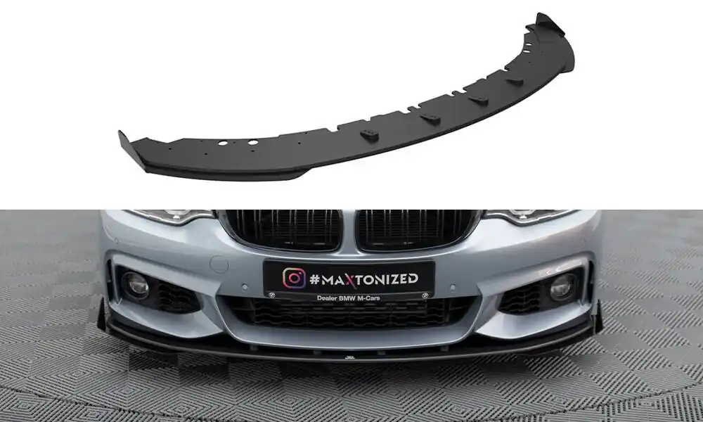 BMW řada 4 F32 M-Pack Coupe, "Street Pro" spoiler pod přední nárazník s křidélky, Maxton design Expresní Doručení