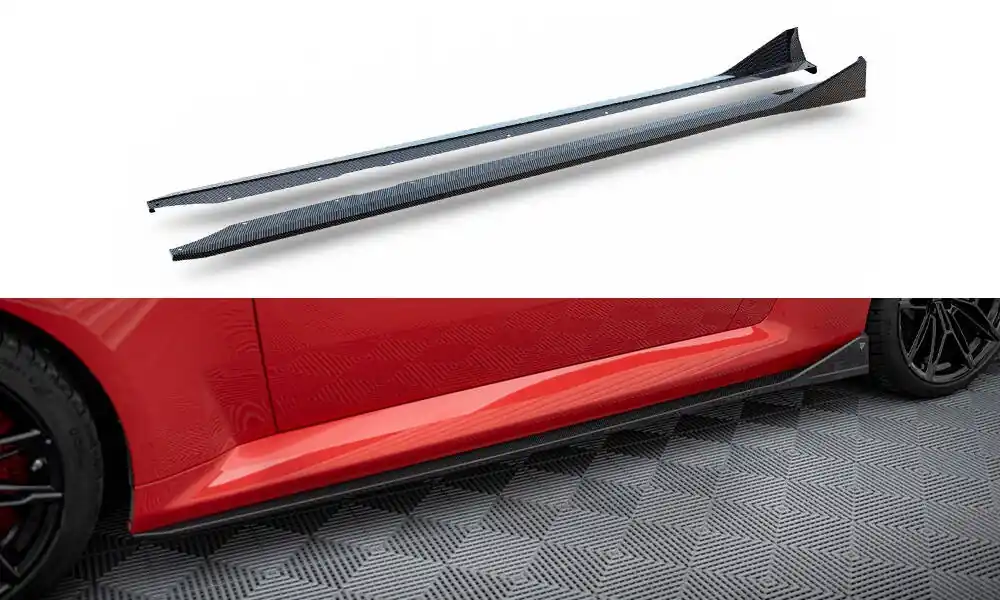 BMW M2 G87, karbonové difuzory pod boční prahy, Maxton Design Nejlepší Cena