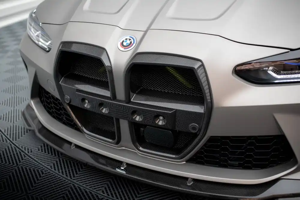 BMW M4 G82 / M3 G80, karbonová sportovní maska chladiče, pro vozy s ACC senzorem, Maxton Design Rychlé Dodání