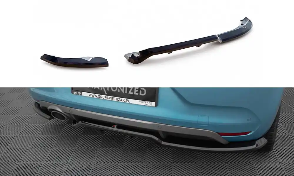 Renault Clio Mk5 R.S. Line, středový spoiler pod zadní nárazník s žebrováním, Maxton Design Ihned K Objednání