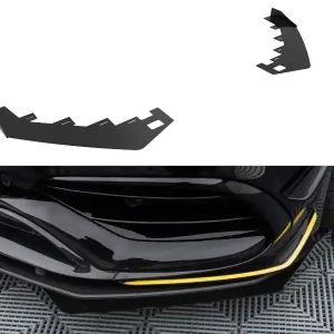 Mercedes CLA C 117 Facelift 45 Aero AMG, rohové spoilery pod přední nárazník, Maxton Design Autentický