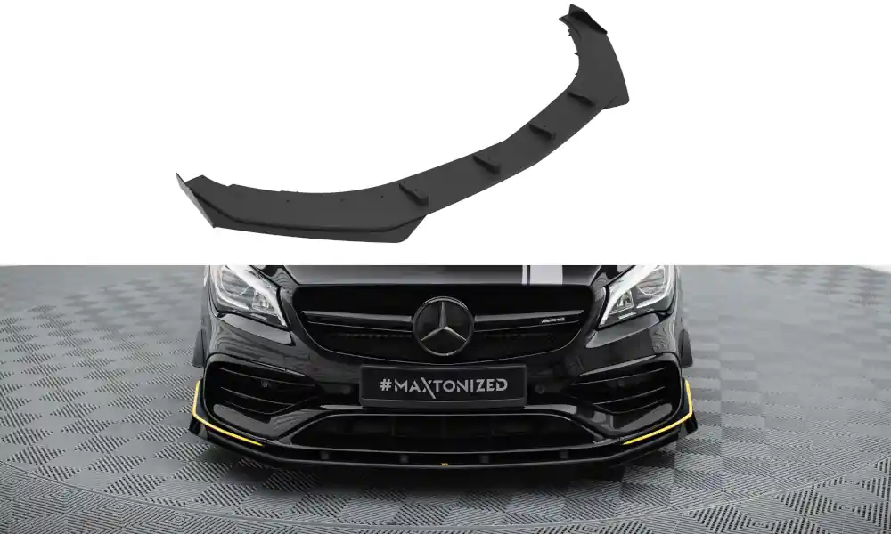 Mercedes CLA C 117 Facelift 45 Aero AMG, "Street Pro" spoiler pod přední nárazník s křidélky, Maxton Design Akční Cena