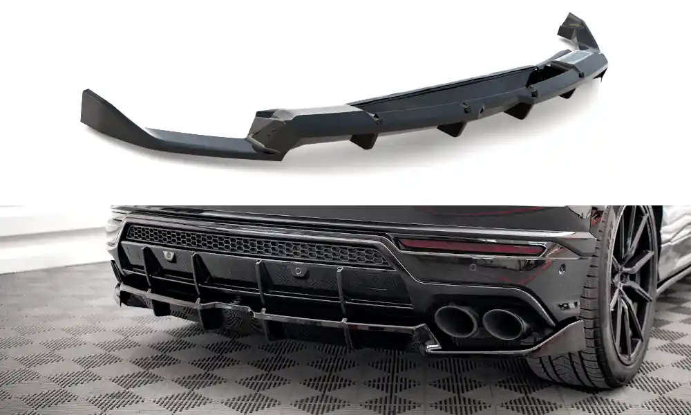 Rychlé Dodání Lamborghini Urus Mk1, středový spoiler pod zadní nárazník s žebrováním, Maxton Design