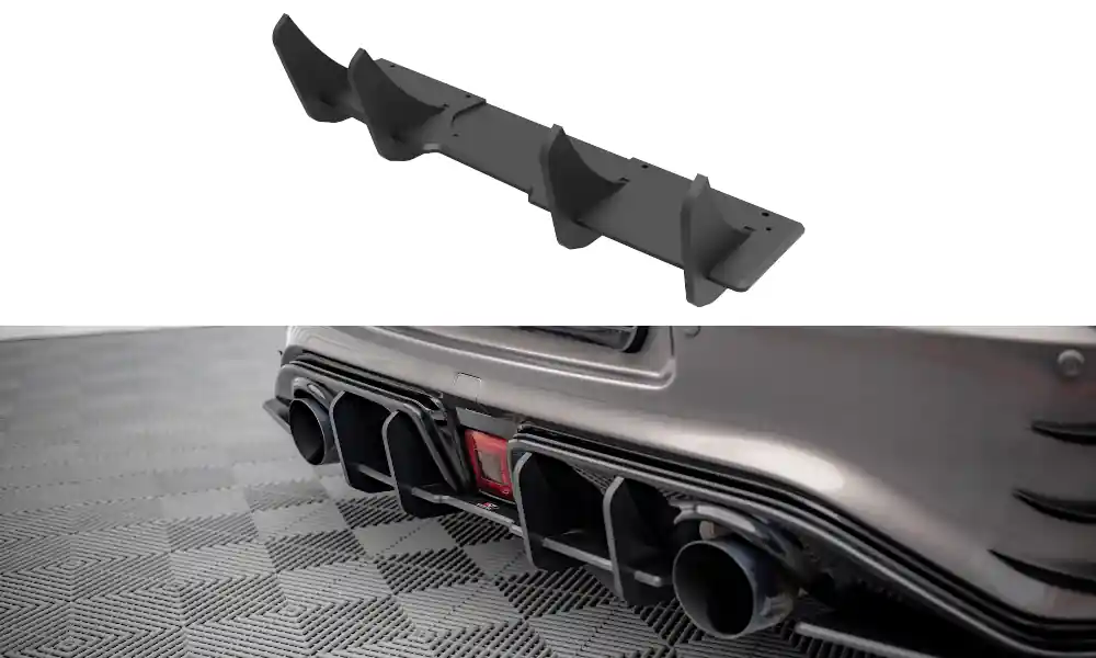 Objednat Nyní Nissan 370Z Nismo, "Street Pro" difuzor zadního nárazníku, plast ABS bez povrchové úpravy, s černou a červenou linkou, Maxton design