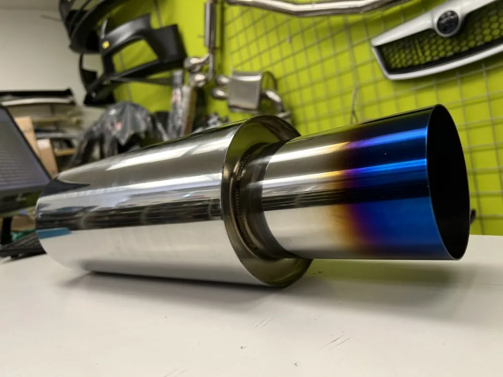 Sportovní univerzální výfuk ve stylu HKS nerez 102mm Titan Poslední Šance