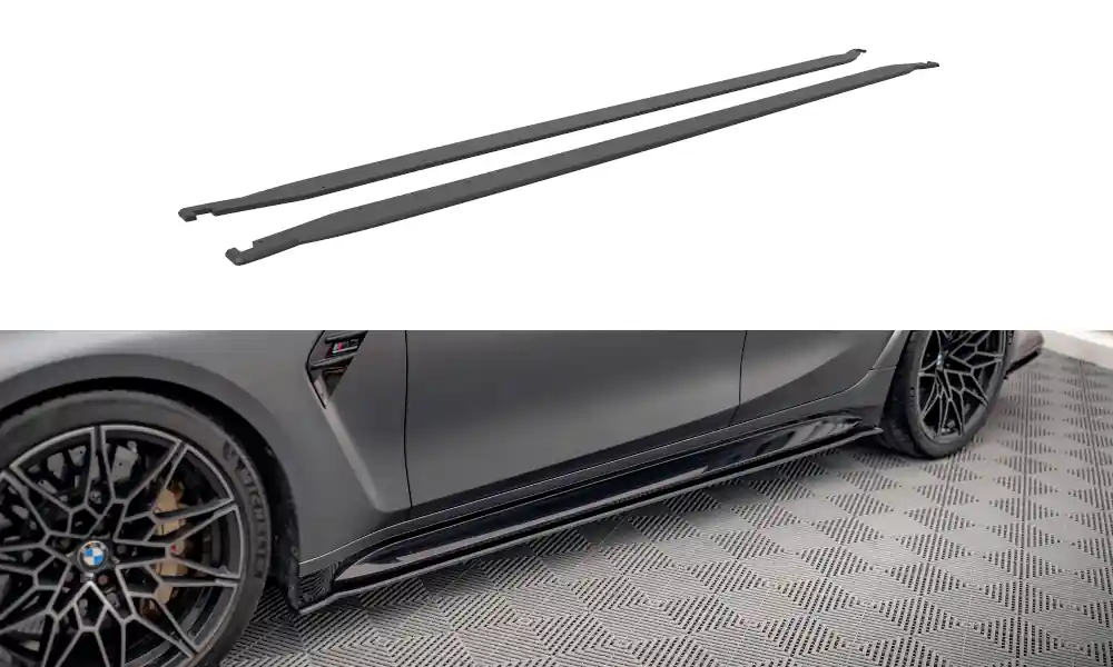 BMW řada M3 G80, "Street Pro" difuzory pod boční prahy, plast ABS bez povrchové úpravy, Maxton design Nakupujte Hned