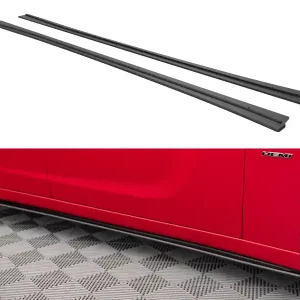 Dodge Charger Mk7 Facelift /RT, "Street Pro" difuzory pod boční prahy, plast ABS bez povrchové úpravy, s červenou linkou, Maxton design Vysoce Kvalitní