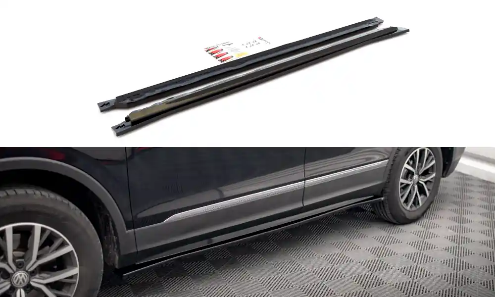 Novinka Volkswagen Tiguan MK2 Standard, difuzory pod boční prahy, pro model Allspace, Maxton design
