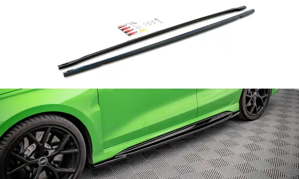 Audi RS3 8Y, difuzory pod boční prahy, Sedan, Maxton design Nejlepší Volba