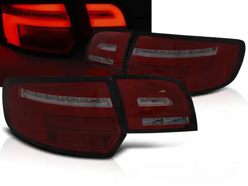 AUDI A3 8P 5D 08-12 - zadní LED světla červeno kouřové s LED dynamickým blinkrem Cenový Hit