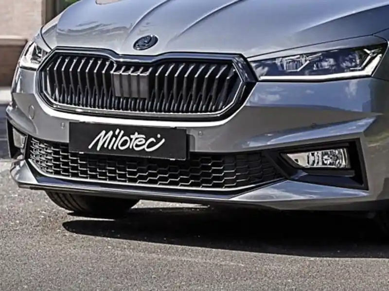 Bezpečná Platba Škoda Fabia IV Limousine 21- - lišta předního nárazníku ABS-černá metalíza