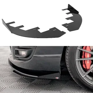 Mazda 3 Mk1 MPS, rohové spoilery pod přední nárazník, plast ABS bez povrchové úpravy, Maxton Design Zlevněný