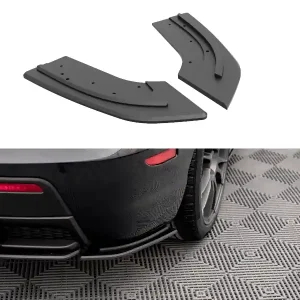 Cenová Bomba Mazda 3 Mk1 MPS, "Street Pro" boční difuzory pod zadní nárazník, plast ABS bez povrchové úpravy, s červenou linkou, Maxton Design