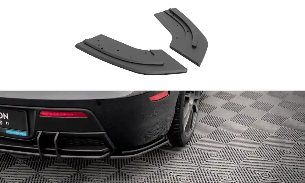 Mazda 3 Mk1 MPS, "Street Pro" boční difuzory pod zadní nárazník, plast ABS bez povrchové úpravy, Maxton Design Nízká Cena