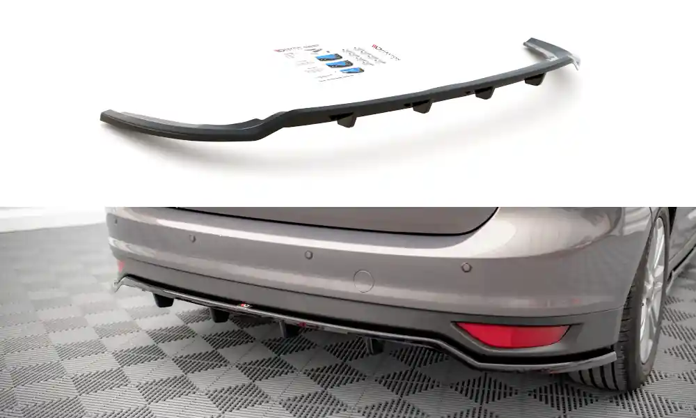 Nová Kolekce Ford C-max Mk2, středový spoiler pod zadní nárazník s žebrováním, Maxton Design