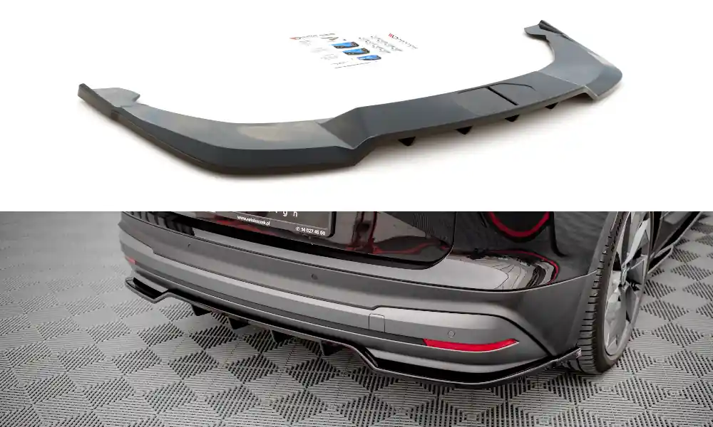 Jen Po Omezenou Doba Škoda Enyaq iV Mk1, středový spoiler pod zadní nárazník s žebrováním, Maxton Design