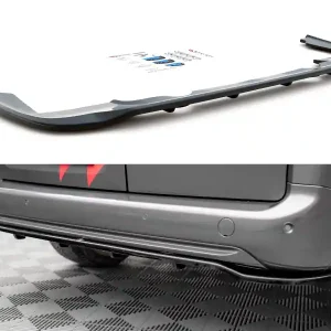 Horká Nabídka Peugeot Partner Mk3, středový spoiler pod zadní nárazník s žebrováním, Maxton Design