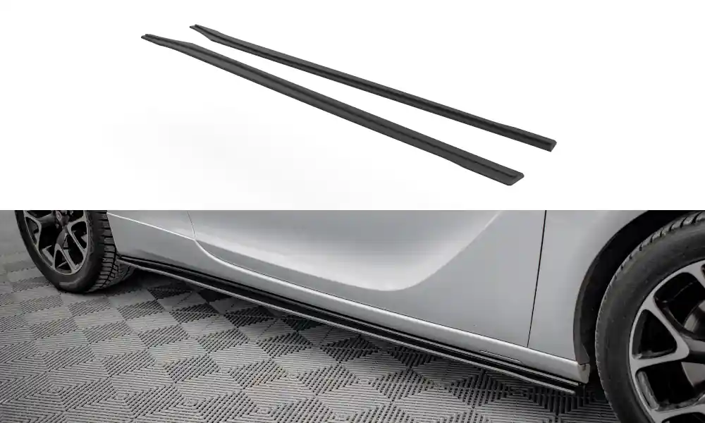 Opel Astra J (Mk4), "Street Pro" difuzory pod boční prahy, plast ABS bez povrchové úpravy, GTC OPC-Line, Maxton Design Výprodej