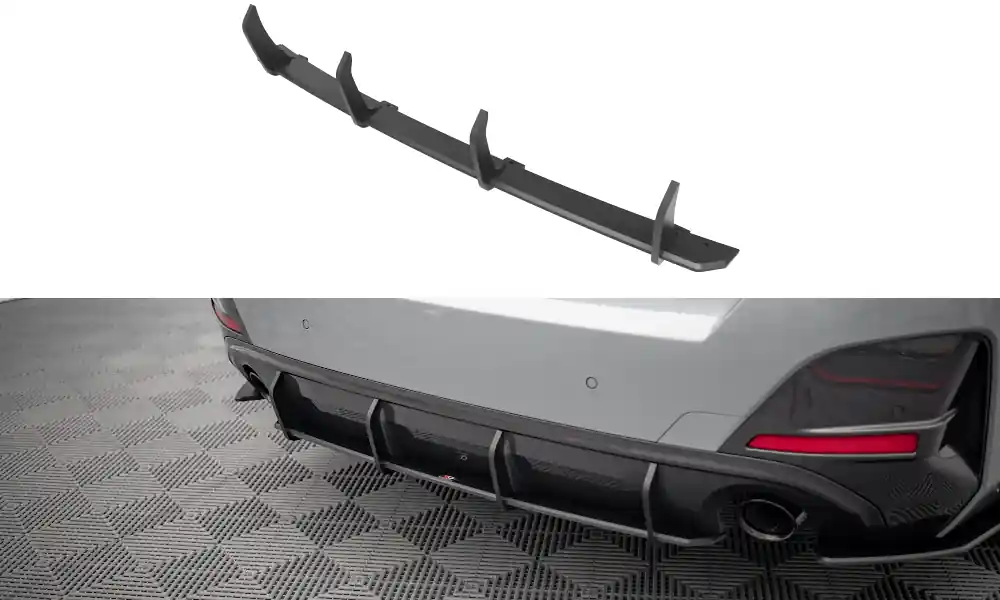 Nejlepší Cena BMW řada 4 G26 M-Pack, "Street Pro" difuzor zadního nárazníku, plast ABS bez povrchové úpravy, s černou a červenou linkou