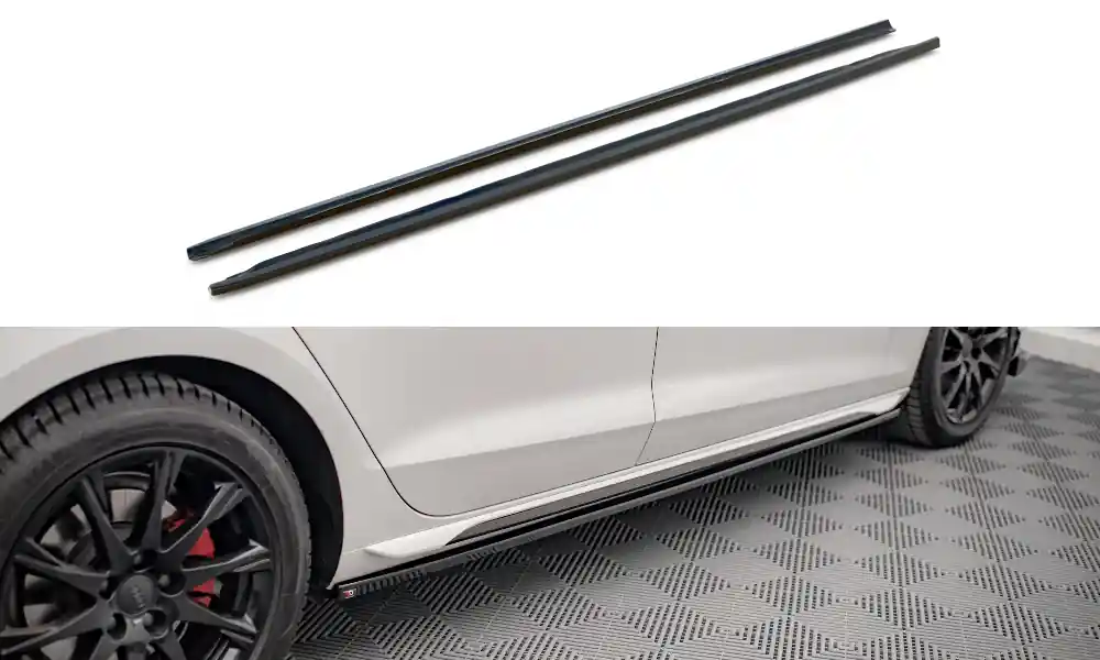 Omezená Nabídka Audi A4 B9 FL, difuzory pod boční prahy, Maxton Design