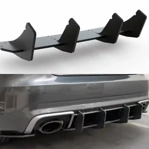 Audi RS3 8V, "Racing durability" zadní difuzor ver.2, plast ABS bez povrchové úpravy, s černou a červenou linkou, Maxton design Nakupujte Hned