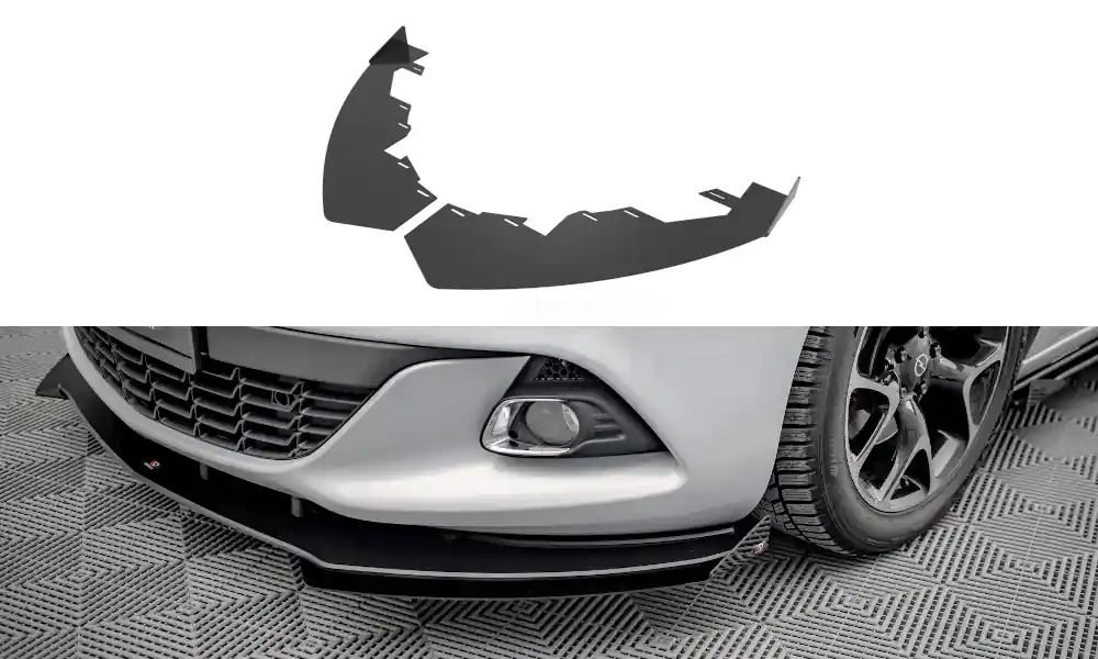 Autentický Opel Astra J (Mk4), rohové spoilery pod přední nárazník, GTC OPC-Line, Maxton design