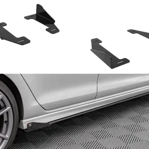 Volkswagen Golf R Mk7, křidélka bočních difuzorů, černý lesklý plast ABS, Maxton design Super Cena