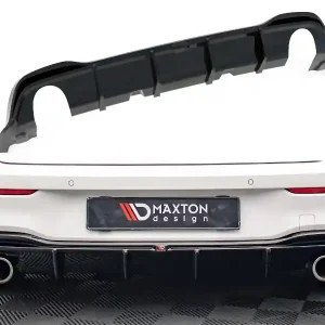 Volkswagen Golf GTI Mk8, vložka zadního nárazníku, černý lesklý plast ABS, Maxton design Pouze Dnes