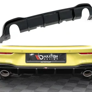 Koupit Online Volkswagen Golf GTI Mk8, vložka zadního nárazníku, černý lesklý plast ABS, Maxton design, Clubsport