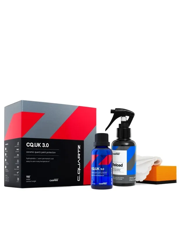 CarPro - Sada keramické ochrany laku CQUARTZ UK 3.0 30ml + Reload Sezónní Sleva