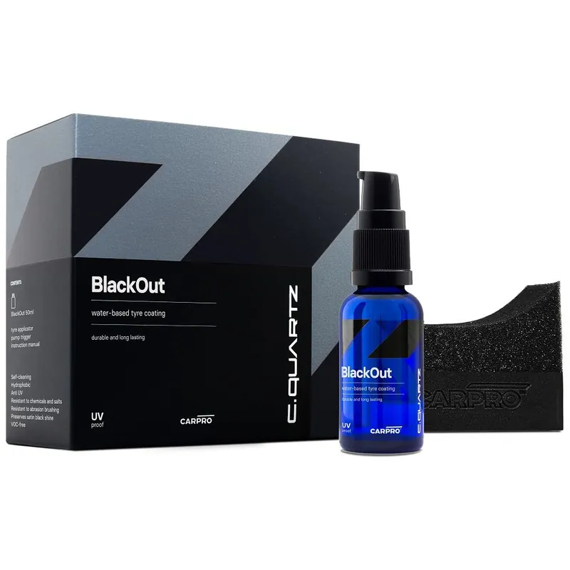 Objednat Nyní CarPro - Keramická ochrana pneumatik CQUARTZ Blackout 50ml