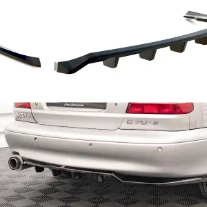 Pouze Dnes Volvo C70 Mk1, středový spoiler pod zadní nárazník s žebrováním, Maxton design