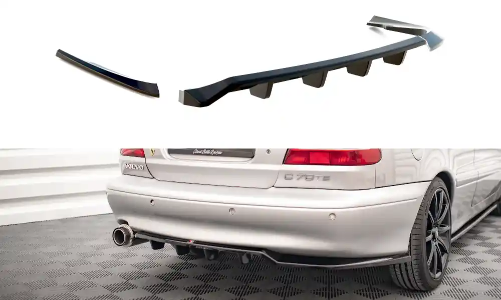 Pouze Dnes Volvo C70 Mk1, středový spoiler pod zadní nárazník s žebrováním, Maxton design