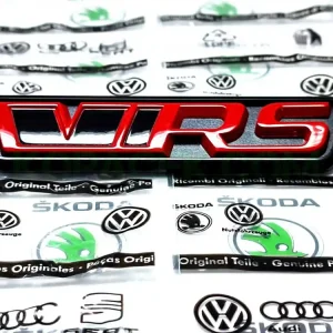 Koupit Online Škoda logo RS verze 2023 lakované, logo červená barva FK3, podklad mat